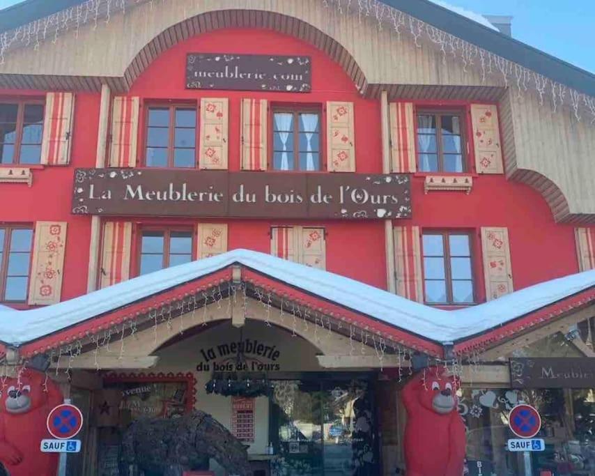 Grand Appartement Aux Rousses Au Dessus De La Meublerie Du Bois De L'Ours Les Rousses Kültér fotó